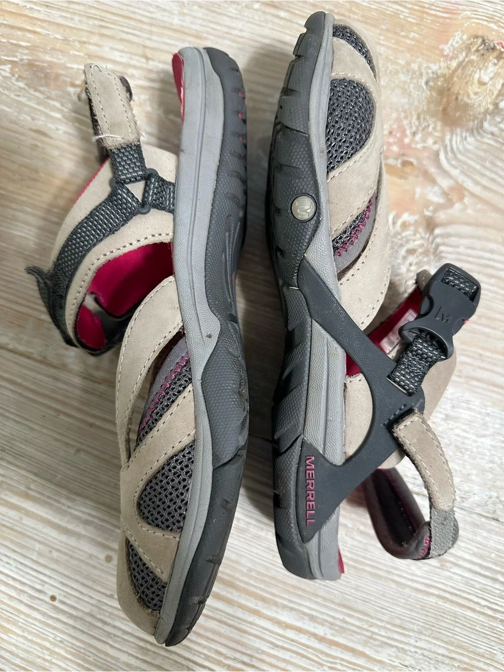 Merrell Azura Wrap Wild Dove Mary Jane Trail Shoe Athletic Sandals Sz 7 Gorpcore